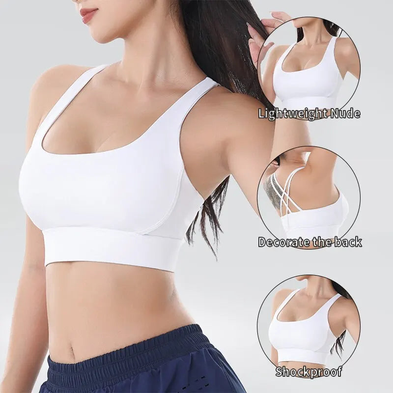 Women Fitness Yoga Bras Race Back Sports Bras Nylon Top Women Bra Sexy Breathable Underwear For Women Gym