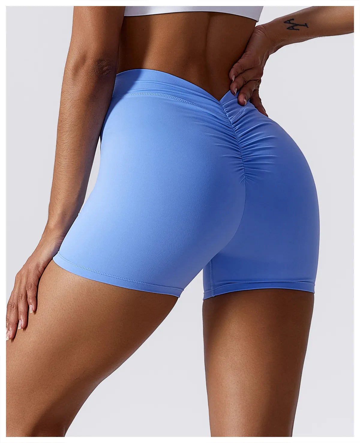 NCLAGEN Women's Yoga Shorts High Waist Scrunch Booty Butt Lifting Comfort Fitness Gym Tights Squat Proof Naked Feel Leggings