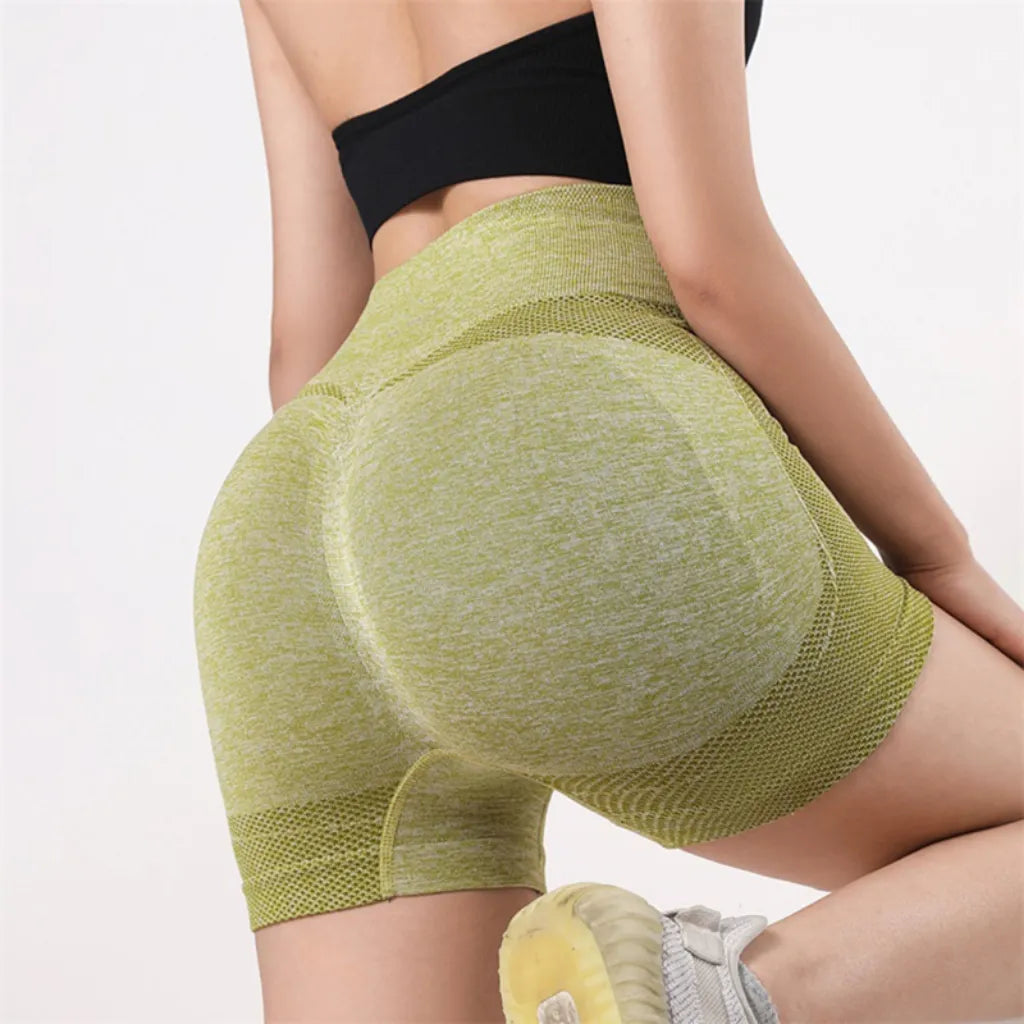 Women Yoga Shorts High Waist Workout Shorts Fitness Yoga Lift Butt Fitness Ladies Yoga Gym Running Short Pants Sportswear