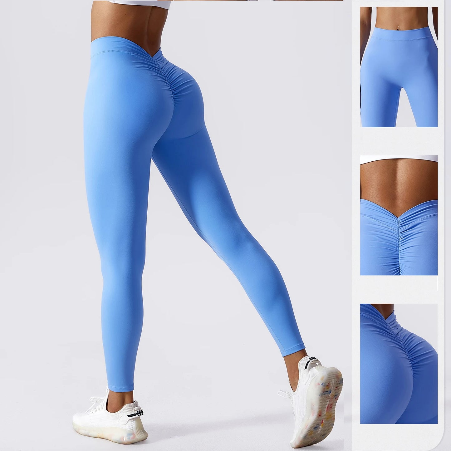 Scrunch Butt Gym Leggings Sexy V Waist Push Up Leggings Women Fiteness Leggings Naked Feeling Yoga Pants Workout Tights Leggings