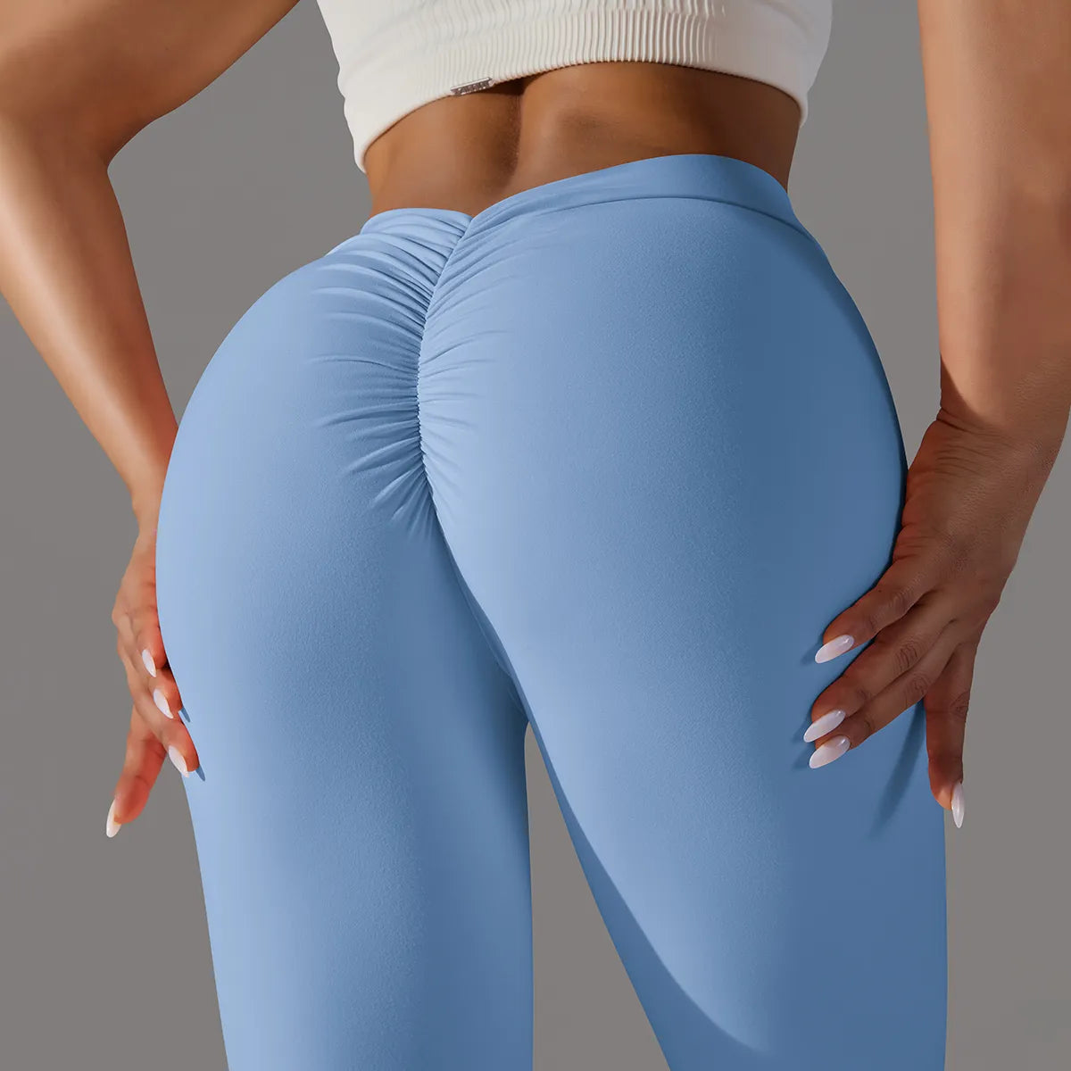 Scrunch Butt Gym Leggings Sexy V Waist Push Up Leggings Women Fiteness Leggings Naked Feeling Yoga Pants Workout Tights Leggings